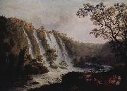 Jacob Philipp Hackert Villa des Maecenas mit den Wasserfallen in Tivoli oil painting reproduction
